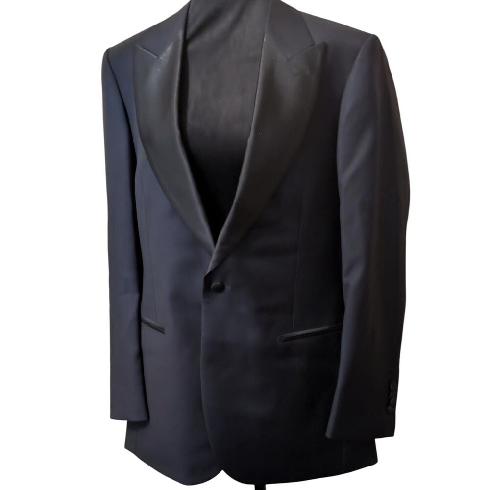 Suitsupply Lazio Tuxedo Jacket Navy Blue Wool Vitale Barberis Canonico Size 40R - Picture 2 of 8
